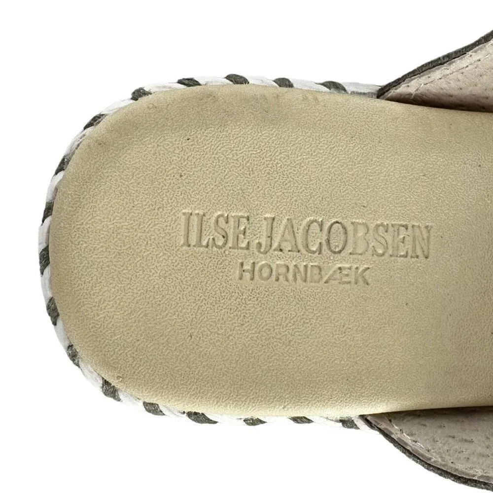 Ilse Jacobsen Gray Laser Cut Tulip Sandals Size 36 Flats